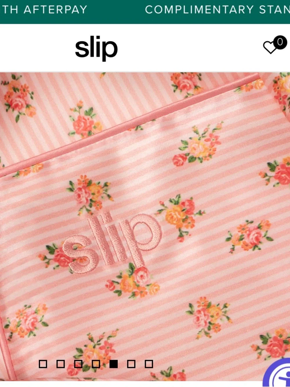 slip Pink Floral Silk Pillowcase Box 🆕